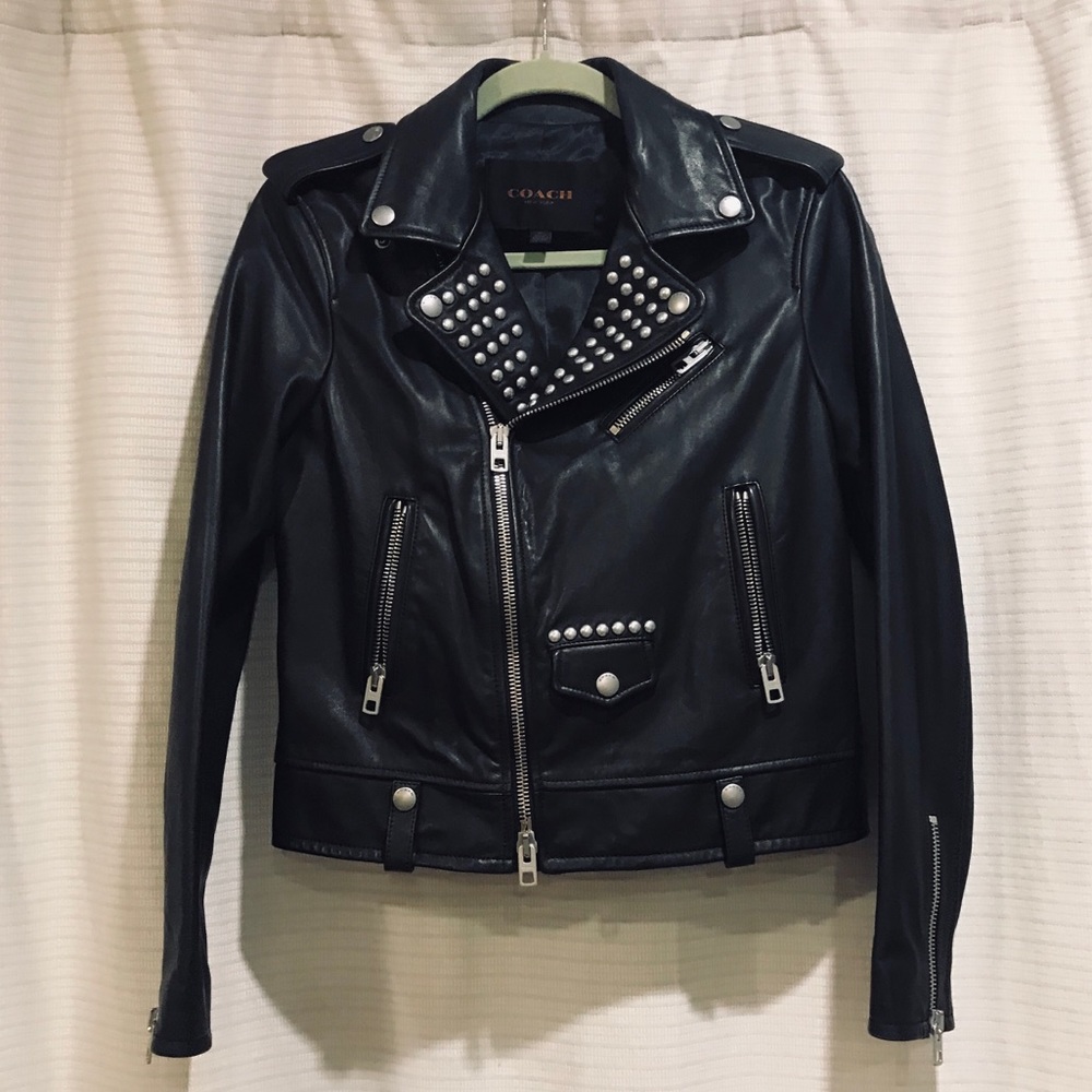 Coach Studded Moto Jacket